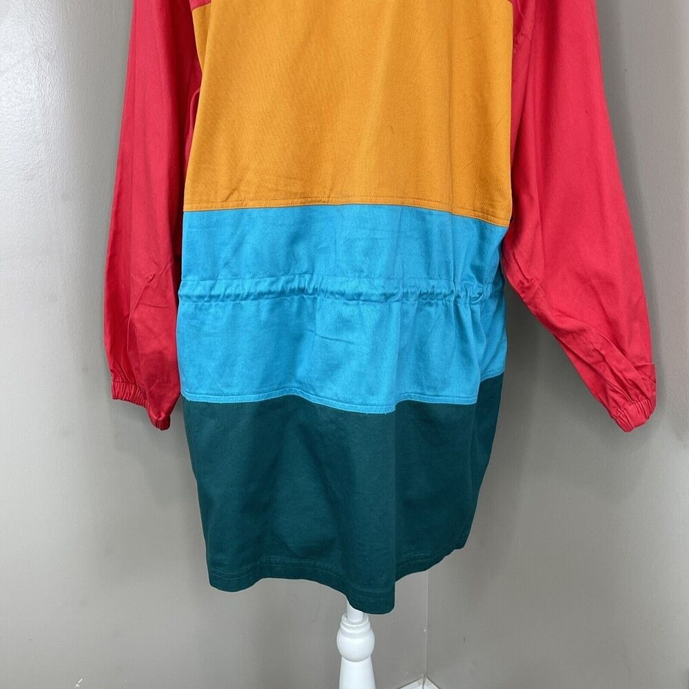 Wear It Now Hooded Colorblock Jacket One Size 100% Cotton Pockets - Picture 12 of 16